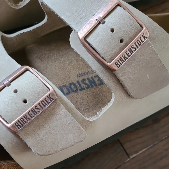 Birkenstock Arizona Oiled Leather Marron Men's Regular Wide Open Toe Size 11 - Picture 5 of 12